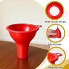 4 Pcs Wide Mouth Funnels for Filling Small Bottles, Kitchen Silicone Funnels - Image 3