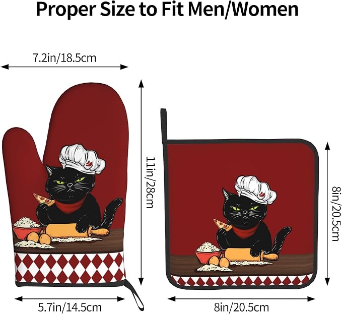 Cat Pot Holders and Oven Mitts - Image 3