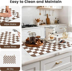 17" x 32" Checkered Dish Drying Mat - Image 7