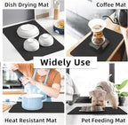 LOPNUR Kitchen Dish Drying Mat, Diatomite Coffee Mat, Super Absorbent Dish - Image 7