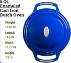 Lodge USA Enamel 6 Qt Enameled Cast Iron Dutch Oven - Image 5