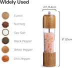 Wood Salt and Pepper Grinder, Manual Premium Acrylic Salt Grinder and Pepper - Image 4