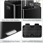SUPER DEAL Kitchen Trash Can, 16 Gallon 60L Dual Garbage and Recycling Can - Image 6
