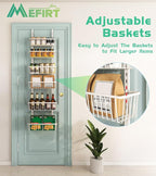 Mefirt 12 Inch Wide Narrow Over The Door Pantry Organizer, Pantry Organization - Image 6