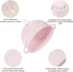 Metal Colander 5 Quart Powder Coated Self-draining Metal Strainer - Image 5