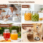 ComSaf 2-Pack 74oz Wide-Mouth Glass Jars - Image 7