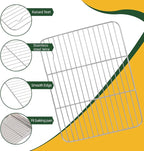 4-Piece Baking Sheet Set with Cooling Rack, Stainless Steel Cookie Sheets & - Image 3