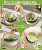 JBER Matcha Whisk Set, Ceramic Matcha Set Includes Bowl, Matcha Whisk and Holder - Image 6