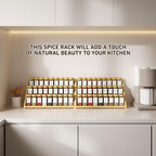Spice Rack, Spice Organizer -3 Tier Bamboo Spice Racks, Solution - Image 7