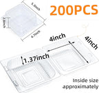 Evnlo 200 Count Clear Plastic Containers - Image 2