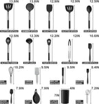 Silicone Kitchen Utensils Set, E-far 30-Piece Cooking Utensils Set - Image 2