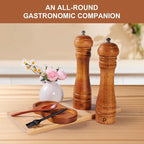 DEBETOOL Wooden Salt and Pepper Grinder Set - Image 6