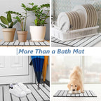 AWW Foldable Stone Bath Mat, Quick Dry Diatomaceous Earth Bath Mat - Image 7