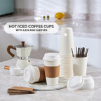 JOLLY PARTY 16 oz Paper Coffee Cups, Disposable Paper Coffee Cup - Image 7