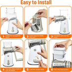 Rotary Cheese Grater Hand Crank - Image 6