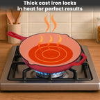 QuliMetal Nonstick Enameled Cast Iron Cookware Set, 5-Piece Pots and Pans Set - Image 3