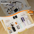 StorMiracle 32 PCS Clear Plastic Drawer Organizer Set, 4-Size vanity organizer - Image 5