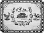 Farm Animal Dish Drying Mat 18x24 Inch Welcome to Our Farmhouse Microfiber Dish by Giwawa