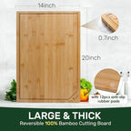Kikcoin 20”×14” Bamboo Cutting Boards - Image 3
