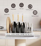 Lozovin Pull Out Pots and Pans Organizer Under Cabinet, Sliding Lid Holder and - Image 6