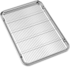 Large Set Baking Sheet and Cooling Rack Set, Bastwe 24L x 16W x 1H inch by BASTWE