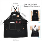 MEEDEN Painting Apron for Men Women: Adjustable Cross Back Waterproof Polyester - Image 2