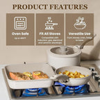 KIKCOIN Nonstick Pots and Pans Set - Image 4