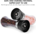 Hotder Premium Pepper and Salt Grinder Set of 2-Refillable Coarseness - Image 5