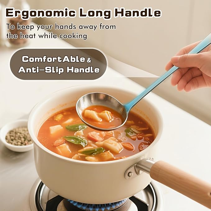 9 Pcs Cooking Utensils Set, Stainless Steel Kitchen Utensils, Heat Resistant - Image 3