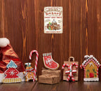 Artlunar Vintage Christmas Decor Gifts Rustic Christmas Mrs Claus Gingerbread Bakery Santa‘s Favorite Treats Tin Sign for Home Farmhouse Kicthen Cafe Bar Wall Decor 8 x 12 inches (3244) - Image 4