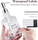 Glass Soap Dispenser with Pump, Countertop Soap and Lotion Dispenser Set of 2 - Image 6