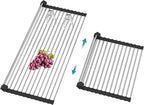 Extra Large Expandable Roll Up Dish Drying Rack, Over The Sink Drying Rack Sink by BBXTYLY