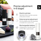 LARS NYSØM Electric Salt and Pepper Grinder Set I Automatic Salt and Pepper - Image 2