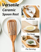 LAUCHUH Spoon Rest, 5 inch Large Spoon Holder - Image 5