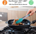 HOTEC Premium Stainless Steel Locking Kitchen Tongs - Image 2