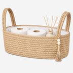 ABenkle Small Storage Basket, Jute Rope Woven Toilet Paper Tray Organizer by ABenkle