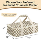 Corduroy Casserole Carrier, Insulated Lasagna Lugger - Image 2