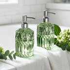 AmazerBath Soap Dispenser, 2 Pack Green Glass Soap Dispenser - Image 8