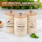 3 Pack Coffee Tea Sugar Container Set - Image 2