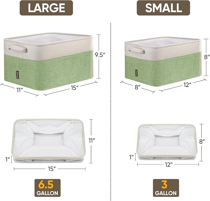 BALEINE 2 Pack Fabric Closet Storage Bins - Image 2