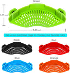 Clip On Strainer Silicone Pots and Pans, AUOON Pasta Strainer Clip on Food - Image 2