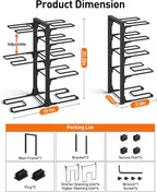 ORDORA Pots and Pans Organizer: under Cabinet, 20.8" Height Heavy Duty 120LBS - Image 3