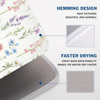 Spring Floral Dish Drying Mat for Kitchen Counter 18 x 24 Inch Colorful Flowers - Image 4
