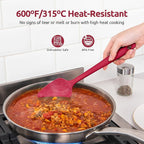 U-Taste Silicone Spoon Spatula Set, 600ºF High Heat Resistant Food Grade - Image 3