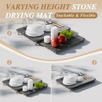 VERIFOST 2 Pcs Large Gray Stone Dish Drying Mat - Image 5