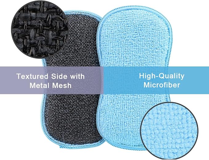 HOMEXCEL 6 Pack Multi-Purpose Scrub Sponges Kitchen, Dish Sponge, Non-Scratch - Image 2