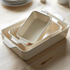 Kook Ceramic Bakeware Set, Rectangular Baking Dishes, - Image 5