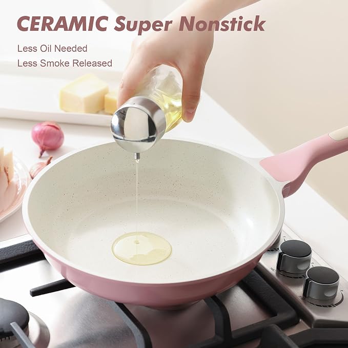 SENSARTE Nonstick Ceramic Frying Pan 12.5-Inch, Healthy Non Toxic Skillet - Image 7