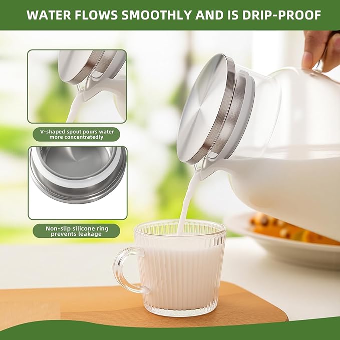 Hannadepot Glass Pitcher, 1 Gallon/3.8L Glass Water Pitcher - Image 5