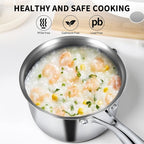 EWFEN 3 Ply Stainless Steel Saucepan - Image 5